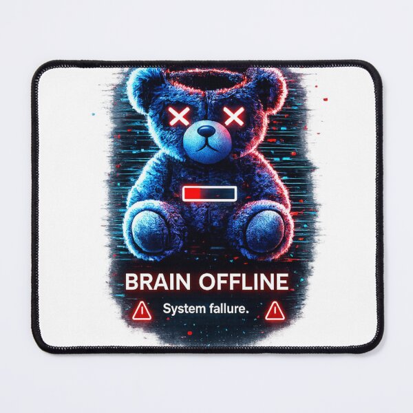 Item preview, Cyberpunk Glitch Teddy Bear – Brain Offline Aesthetic Shirt designed and sold by unglaublichGut.