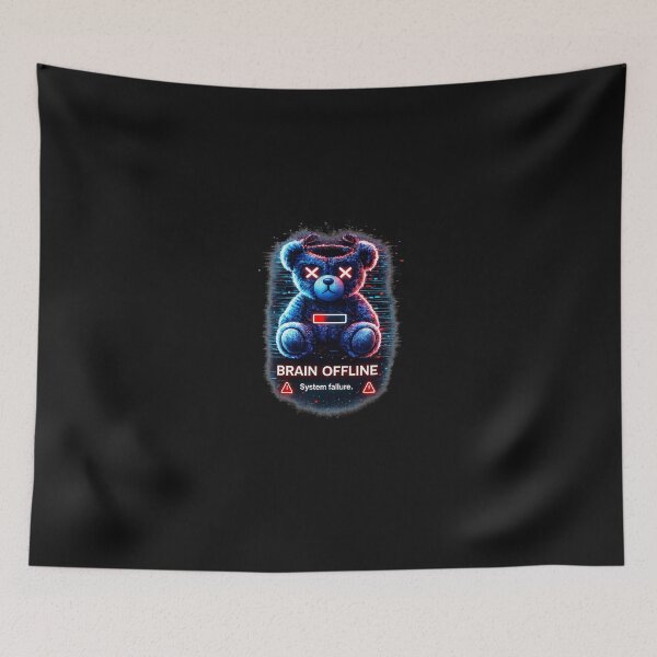 Item preview, Cyberpunk Glitch Teddy Bear – Brain Offline Aesthetic Shirt designed and sold by unglaublichGut.