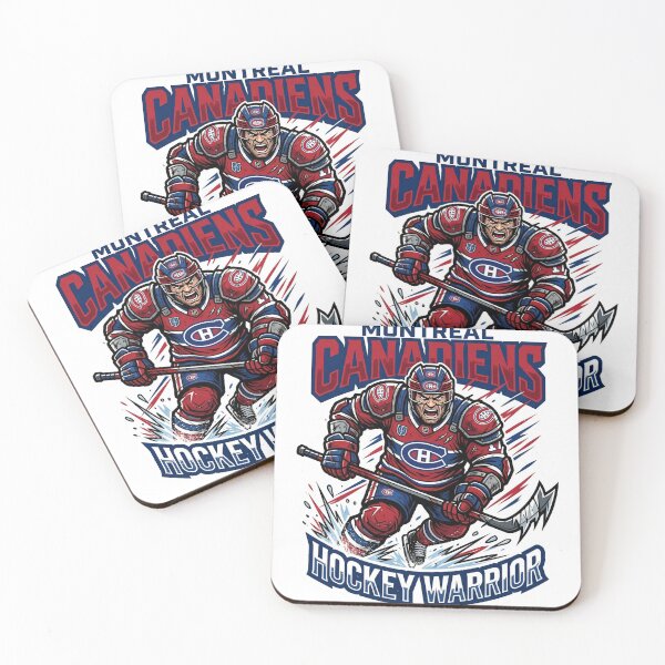 Item preview, Montreal Hockey Warrior on Ice - Retro Sport Sticker designed and sold by Pandora´s Box.