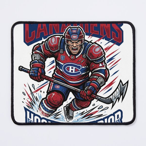 Item preview, Montreal Hockey Warrior on Ice - Retro Sport Sticker designed and sold by Pandora´s Box.