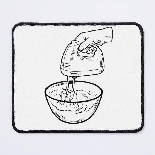 Item preview, Mixing batter with a hand mixer in a bowl on a kitchen counter during a cooking session designed and sold by Ms. Iryna.