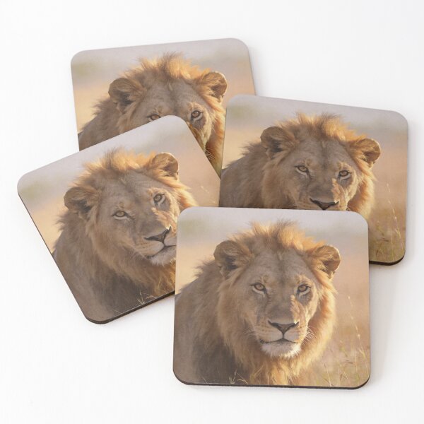 Item preview, African Lion Portrait – Savannah Wildlife Art – Majestic Animal Print designed and sold by QuietCanvasArtworks.