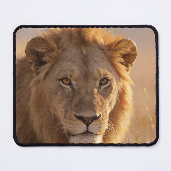 Item preview, African Lion Portrait – Savannah Wildlife Art – Majestic Animal Print designed and sold by QuietCanvasArtworks.