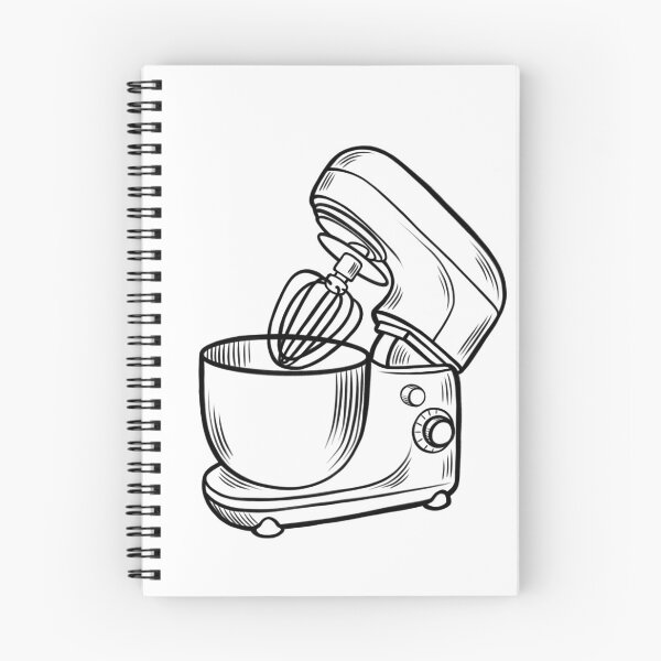 Item preview, Electric mixer at work mixing ingredients in a bowl in a kitchen setting during the day designed and sold by Ms. Iryna.