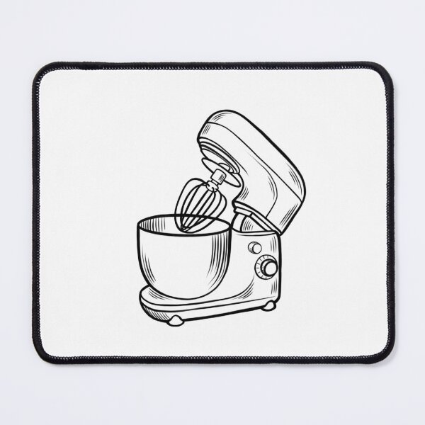 Item preview, Electric mixer at work mixing ingredients in a bowl in a kitchen setting during the day designed and sold by Ms. Iryna.