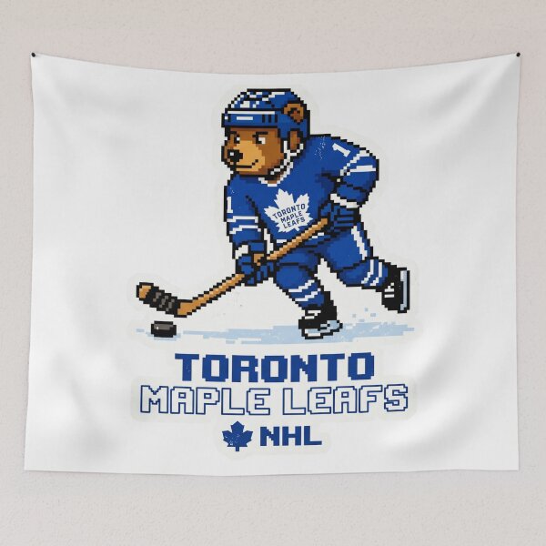 Item preview, Pixel Hockey Bear on Ice - Retro Toronto Game Fan Sticker designed and sold by Pandora´s Box.