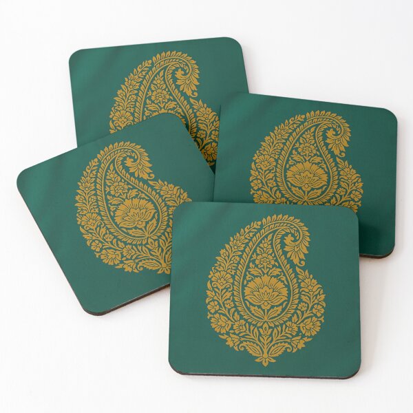 Item preview, Traditional Indian Paisley Block Print Floral Buta designed and sold by RajRang.
