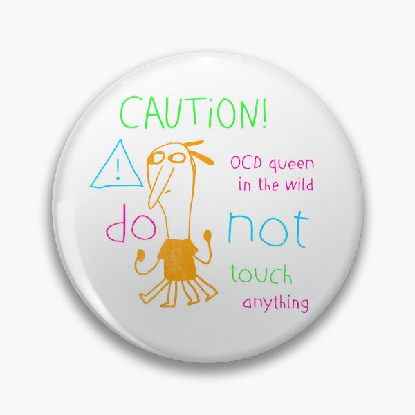Item preview, Funny Mental Health Shirt Caution! OCD Queen in the WildFunny Naive Doodle Mental Health Sarcasm Invisible Illness Chronic Illness Humor designed and sold by RealLifeMerchies.