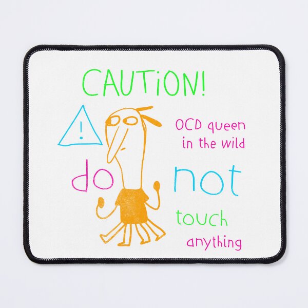 Item preview, Funny Mental Health Shirt Caution! OCD Queen in the WildFunny Naive Doodle Mental Health Sarcasm Invisible Illness Chronic Illness Humor designed and sold by RealLifeMerchies.