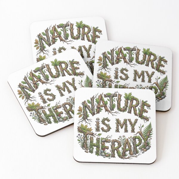 Item preview, Nature Is My Therapy Woodland Typography designed and sold by cj-digital.