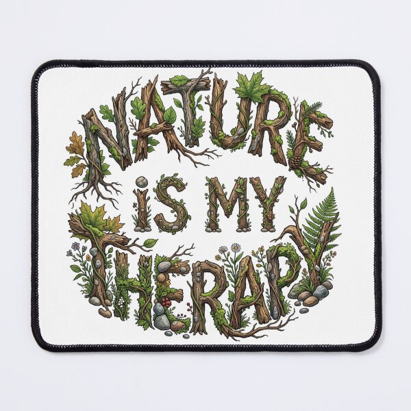 Item preview, Nature Is My Therapy Woodland Typography designed and sold by cj-digital.