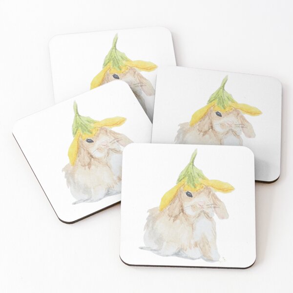 Item preview, Bunny with a Flower Hat designed and sold by Cornflowersart.