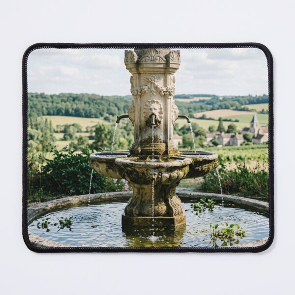 Item preview, A pretty fountain with a view in the background. designed and sold by Malisa345.