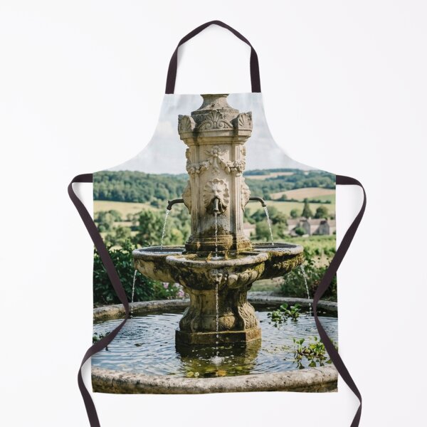 Item preview, A pretty fountain with a view in the background. designed and sold by Malisa345.