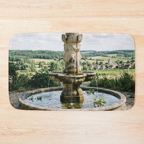 Item preview, A pretty fountain with a view in the background. designed and sold by Malisa345.