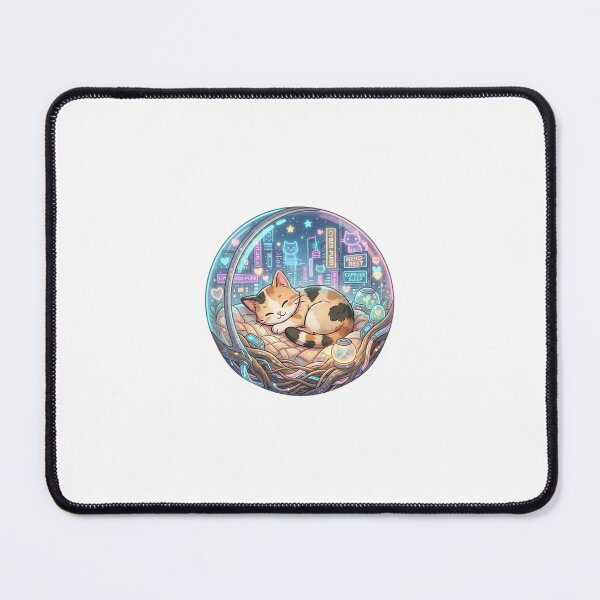 Item preview, Cyberpunk Sleeping Dog Capsule – Neon City Cozy Rest Aesthetic designed and sold by wildbest.