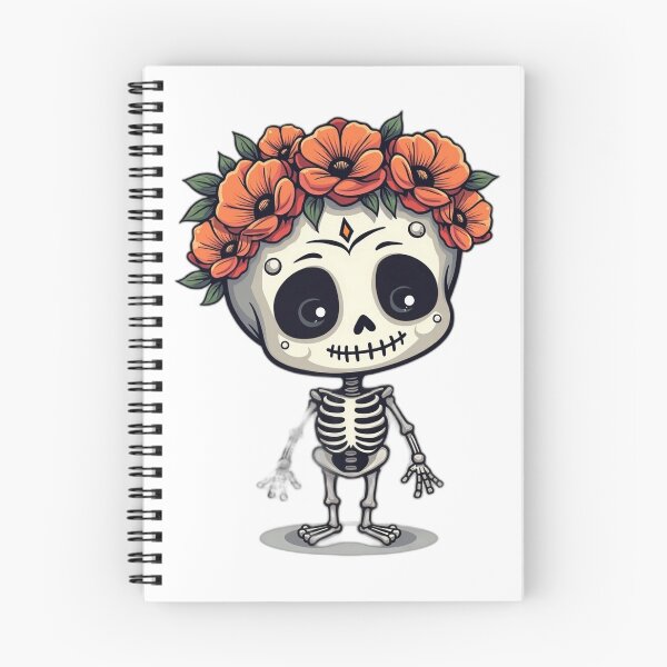 Artikelvorschau, Skeleton Floral Sugar Skull Day of the Dead Gift entworfen und verkauft von Berlin-Store.