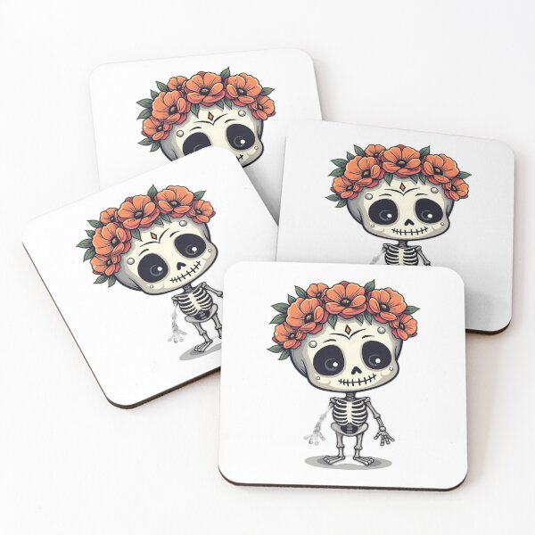 Item preview, Skeleton Floral Sugar Skull Day of the Dead Gift designed and sold by Berlin-Store.