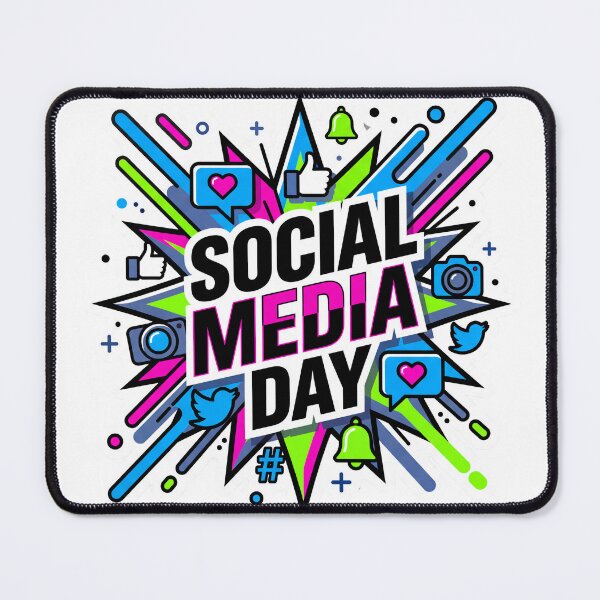 Item preview, typograph for social media day designed and sold by YasminTaha.