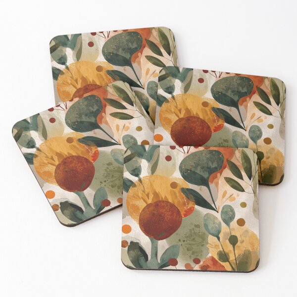 Item preview, Soft Romantic Abstract Whimsical Organic Floral Painting Pattern designed and sold by GrinGalore.