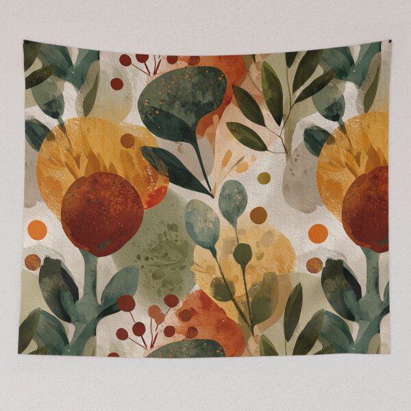 Item preview, Soft Romantic Abstract Whimsical Organic Floral Painting Pattern designed and sold by GrinGalore.