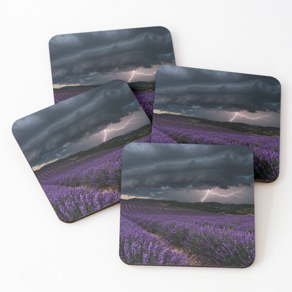 Item preview, Lavender field during a thunderstorm. designed and sold by Malisa345.