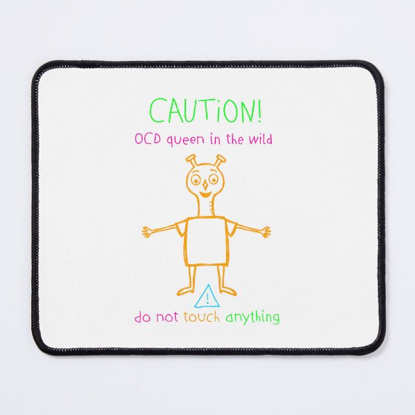 Item preview, Funny Mental Health Shirt Caution OCD Queen In The Wild The OCD Approved Version Funny Naive Doodle for Mental Health designed and sold by RealLifeMerchies.