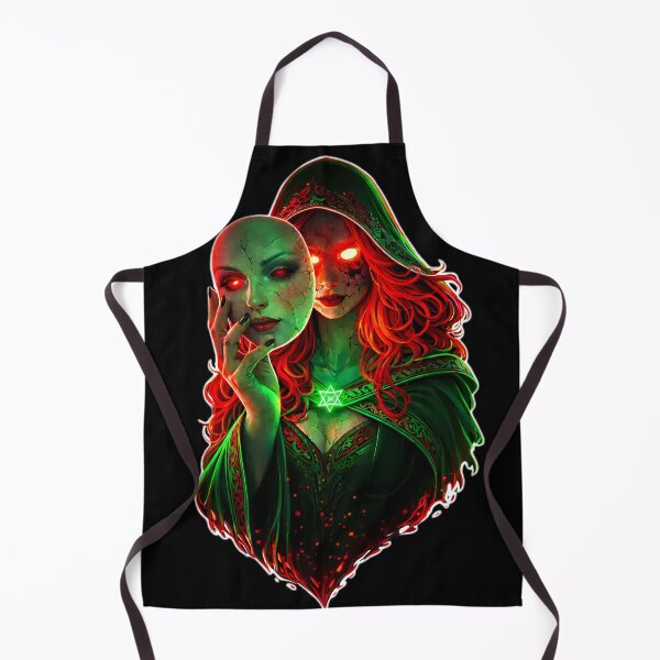 Item preview, Dark Gothic Witch Girl Mask Glowing Eyes Art designed and sold by KnitOfShadoF.