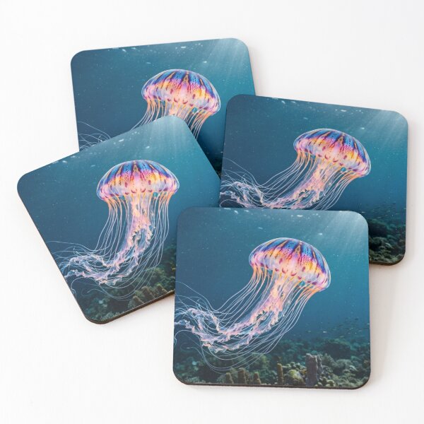 Item preview, Colorful jellyfish in the deep sea. designed and sold by Malisa345.