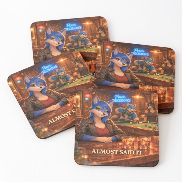 Item preview, Almost Said It — Pour Decisions Blue Fox Bar Art designed and sold by A Sinister Sly.