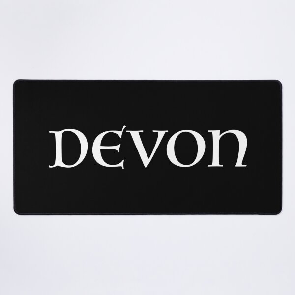 Item preview, Devon old medieval style text (White) designed and sold by STUDIO-72.