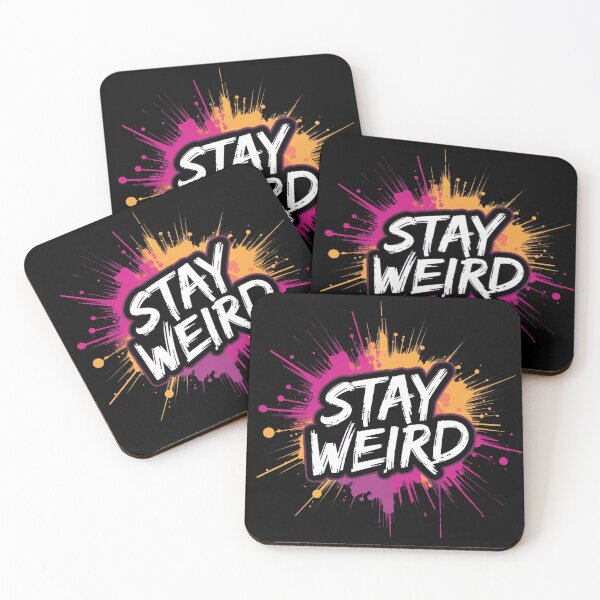 Item preview, Stay Weird – Neon Graffiti Street Art Typography Design designed and sold by Thompika.