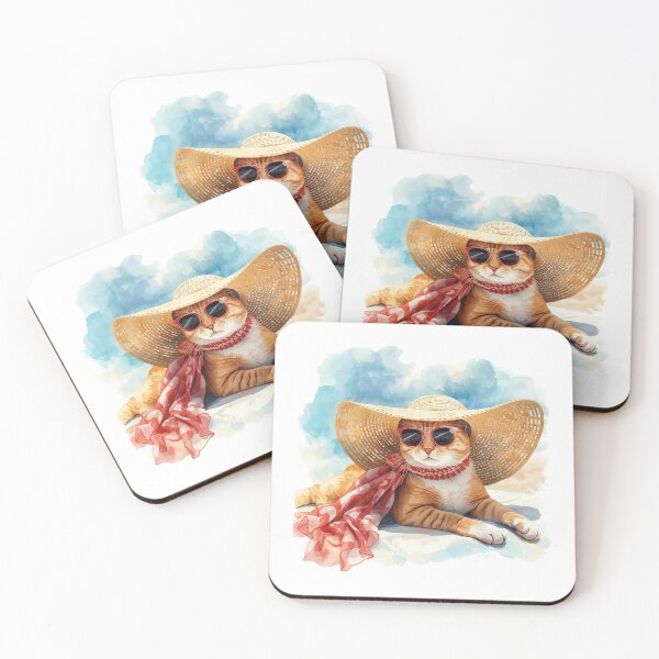 Item preview, Glamorous Tabby Cat on Vacation designed and sold by Soulstar Designs.