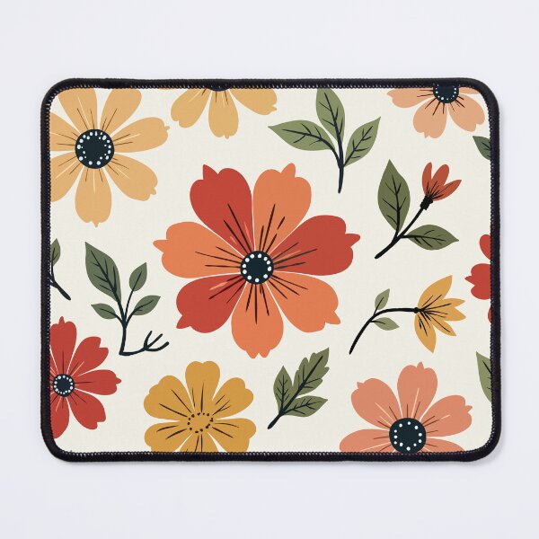 Item preview, Retro Autumn Floral Pattern | Warm Terracotta & Mustard Wildflowers designed and sold by Artsy Corner.