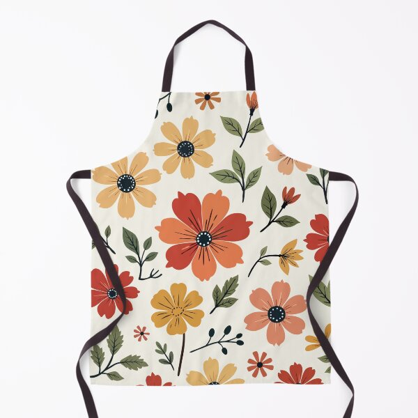 Item preview, Retro Autumn Floral Pattern | Warm Terracotta & Mustard Wildflowers designed and sold by Artsy Corner.