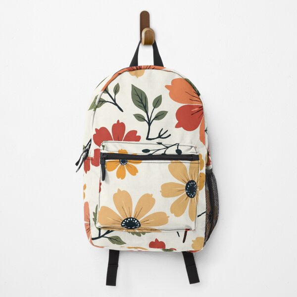 Item preview, Retro Autumn Floral Pattern | Warm Terracotta & Mustard Wildflowers designed and sold by Artsy Corner.
