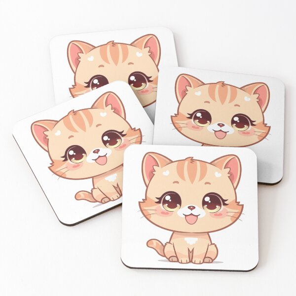 Item preview, Cute Smiling Cat Sticker PNG | Kawaii Happy Kitty Design designed and sold by AnimalBloomLab.
