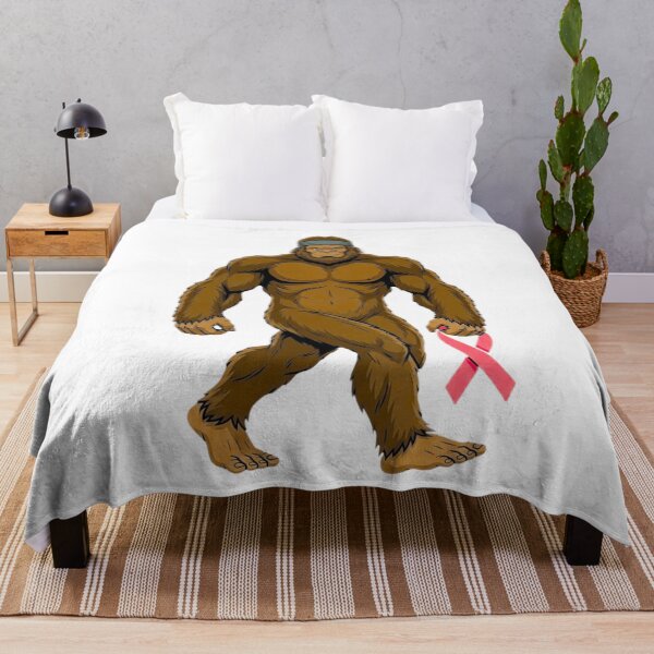 Item preview, Funny Bigfoot Pink Ribbon Sasquatch Walking Awareness Animal Design designed and sold by bilal sibgui.
