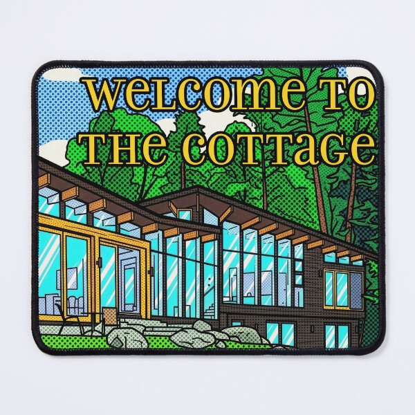 Item preview, Modern Pop Art Forest Cabin Mid-Century Comic Style Design designed and sold by Terry Bain.