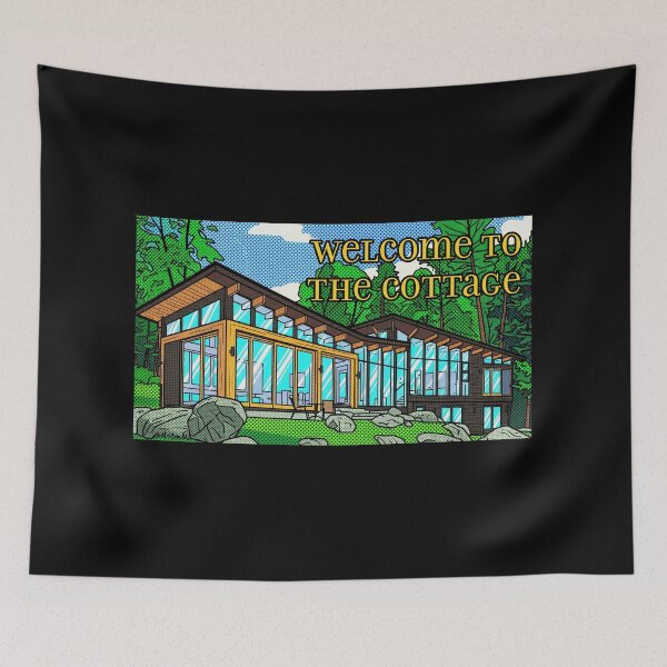 Item preview, Modern Pop Art Forest Cabin Mid-Century Comic Style Design designed and sold by Terry Bain.