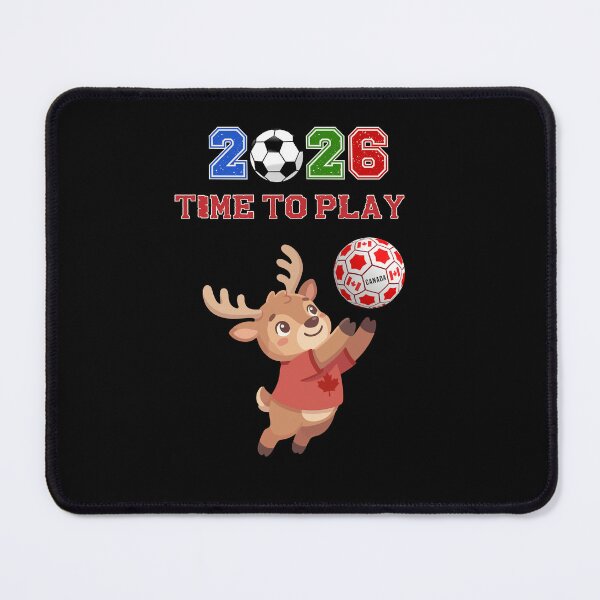 Item preview, Canada Soccer Moose 2026 Time To Play Football Mascot designed and sold by area248.
