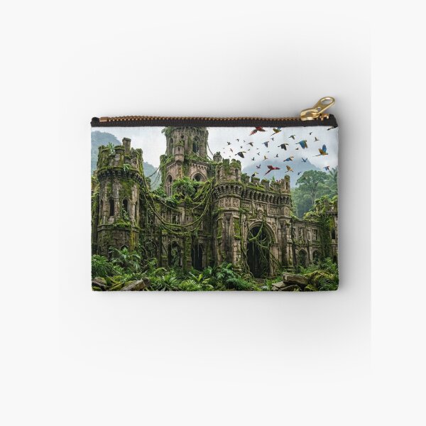 Item preview, Abandoned castle overgrown by jungle – ancient ruins and wilderness designed and sold by Malisa345.
