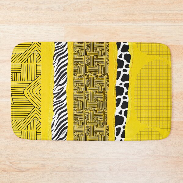 Item preview, Abstract Yellow Torn Paper Collage Animal Pattern Indie Art designed and sold by Atlasoloji.