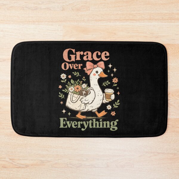 Item preview, Grace Over Everything – Cute Goose with Coffee designed and sold by SidTastic .