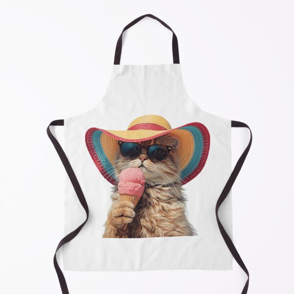 Item preview, Gorgeous Cat on Vacation Eating an Ice Cream designed and sold by Soulstar Designs.