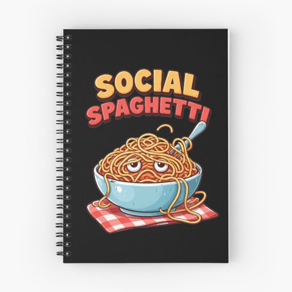 Aperçu de l'œuvre Conception de slogan typographique Social Spaghetti créée et vendue par LoneTide.