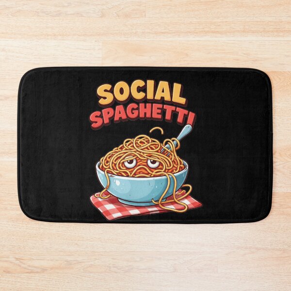 Item preview, Social Spaghetti typography slogan design designed and sold by LoneTide.