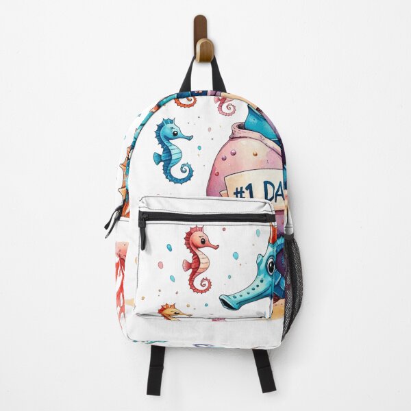 Item preview, Funny Seahorse Dad #1 Father Number One Dad Watercolor designed and sold by AQUILAKREO.