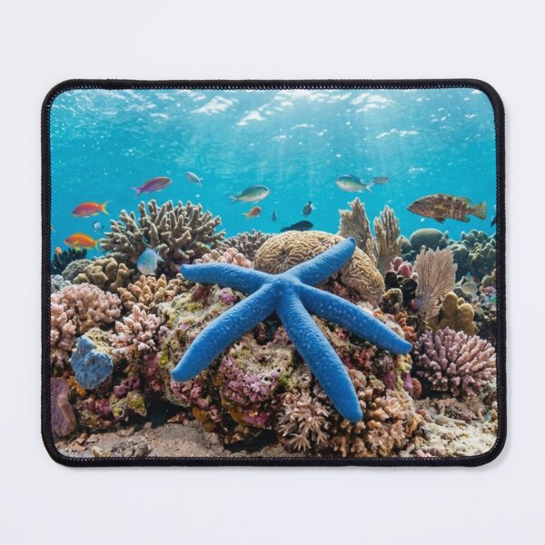 Item preview, Starfish underwater, resting on coral designed and sold by Malisa345.