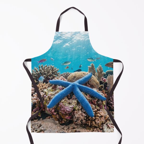 Item preview, Starfish underwater, resting on coral designed and sold by Malisa345.